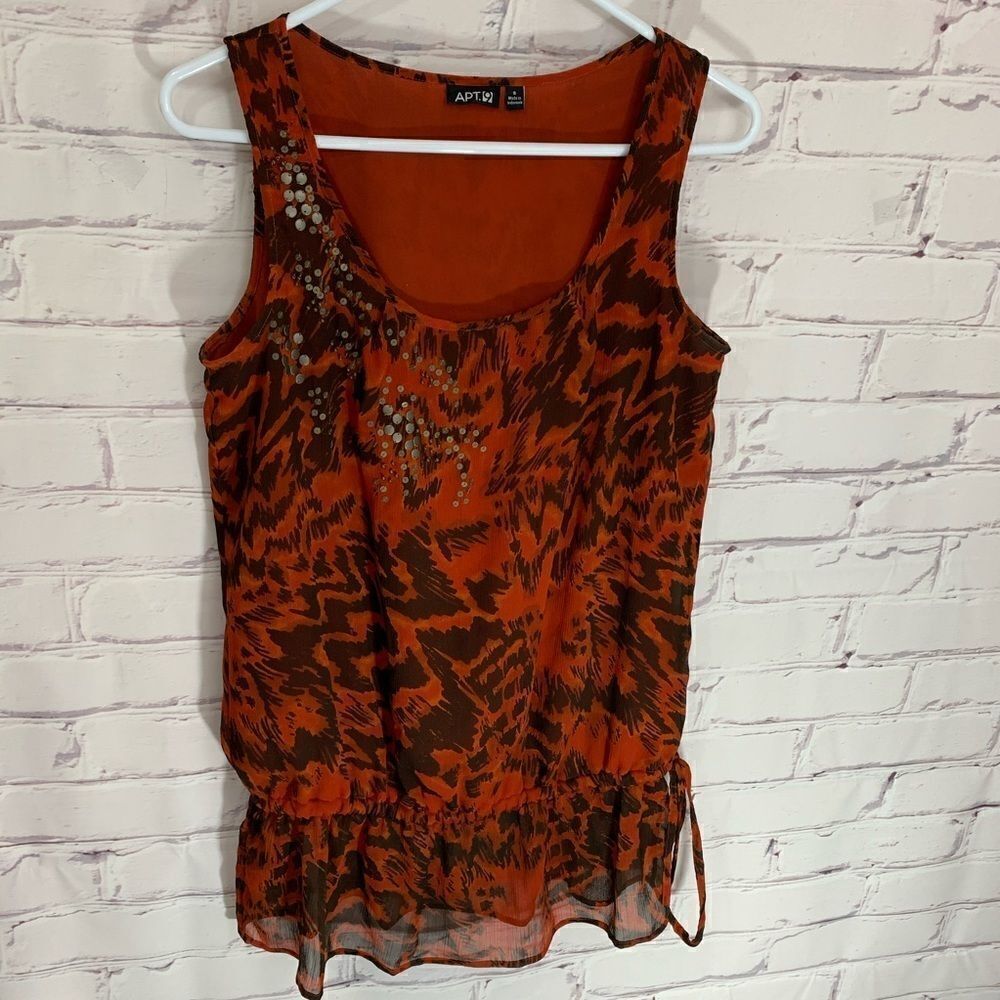 Apt 9 burnt orange small top‎
